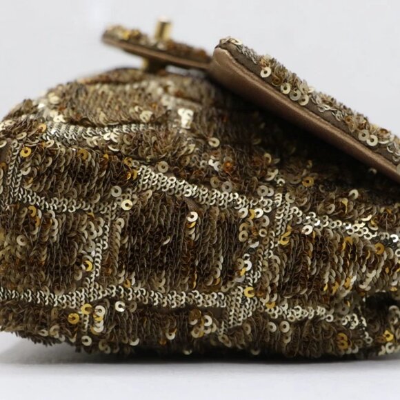 Chanel Small Sequin Quilted Single Flap Gold - Picture 4 of 12